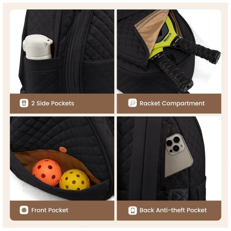 Quilted Tennis Racket Backpack Stornfield