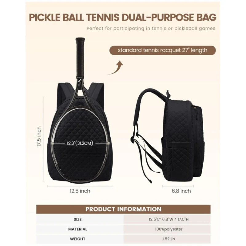 Quilted Tennis Racket Backpack Stornfield