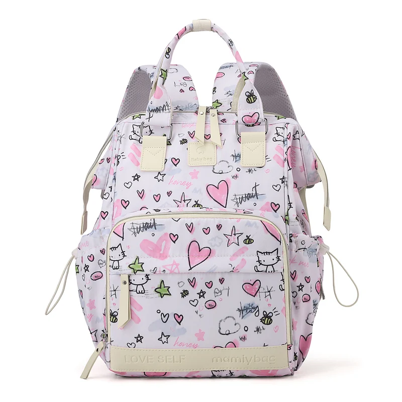 Playful Graphic Print Baby Diaper Backpack Stornfield