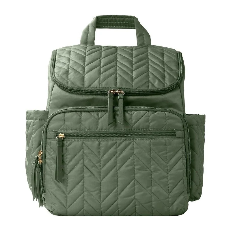 Multi-Functional Quilted Diaper Bag Backpack Stornfield