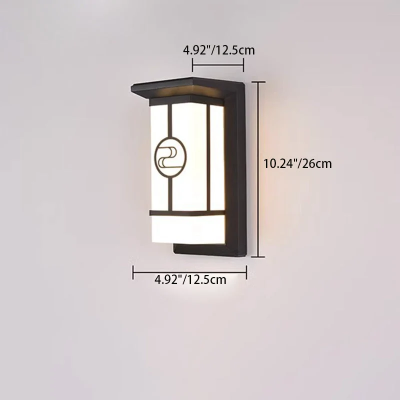 Modern Industrial Kubus Aluminium Akryl LED Wasserdicht Außen Wand Sconces Lampe Für Außenpatio | Karnz