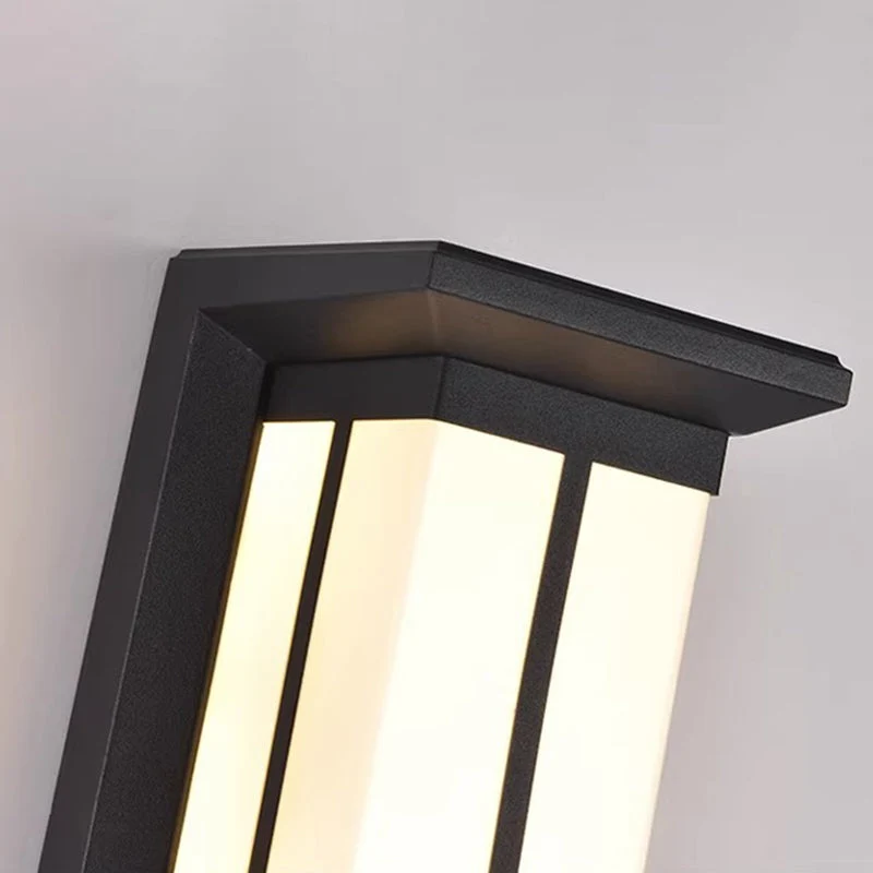 Modern Industrial Kubus Aluminium Akryl LED Wasserdicht Außen Wand Sconces Lampe Für Außenpatio | Karnz