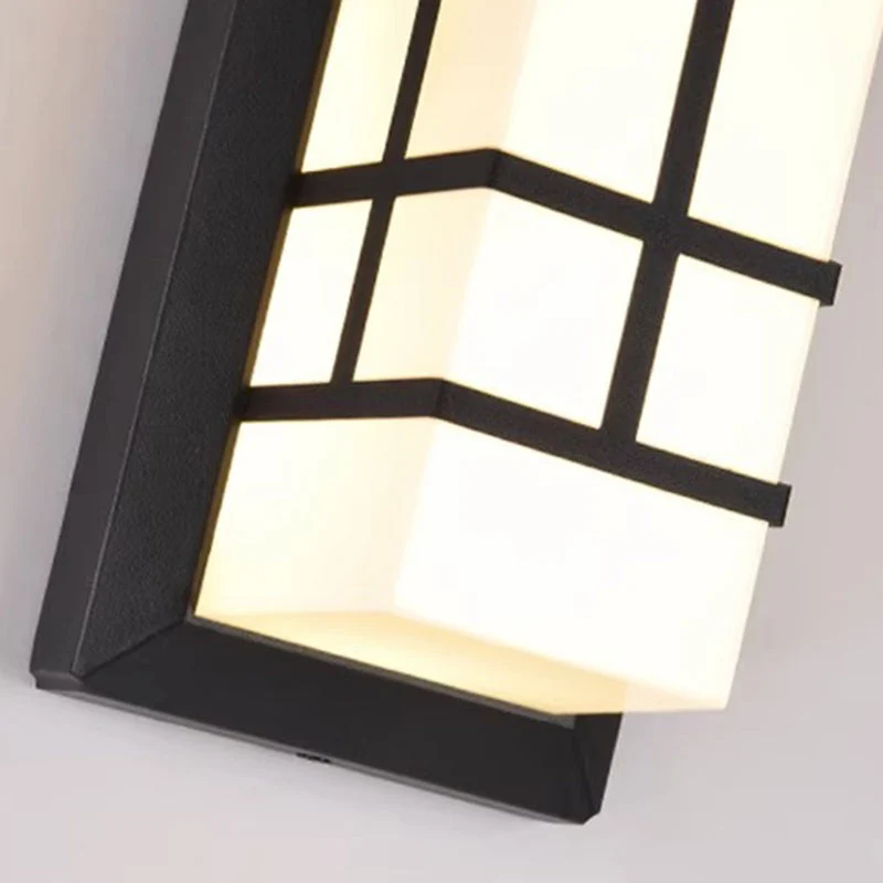 Modern Industrial Kubus Aluminium Akryl LED Wasserdicht Außen Wand Sconces Lampe Für Außenpatio | Karnz