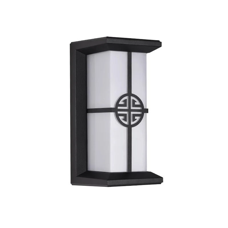 Modern Industrial Kubus Aluminium Akryl LED Wasserdicht Außen Wand Sconces Lampe Für Außenpatio | Karnz