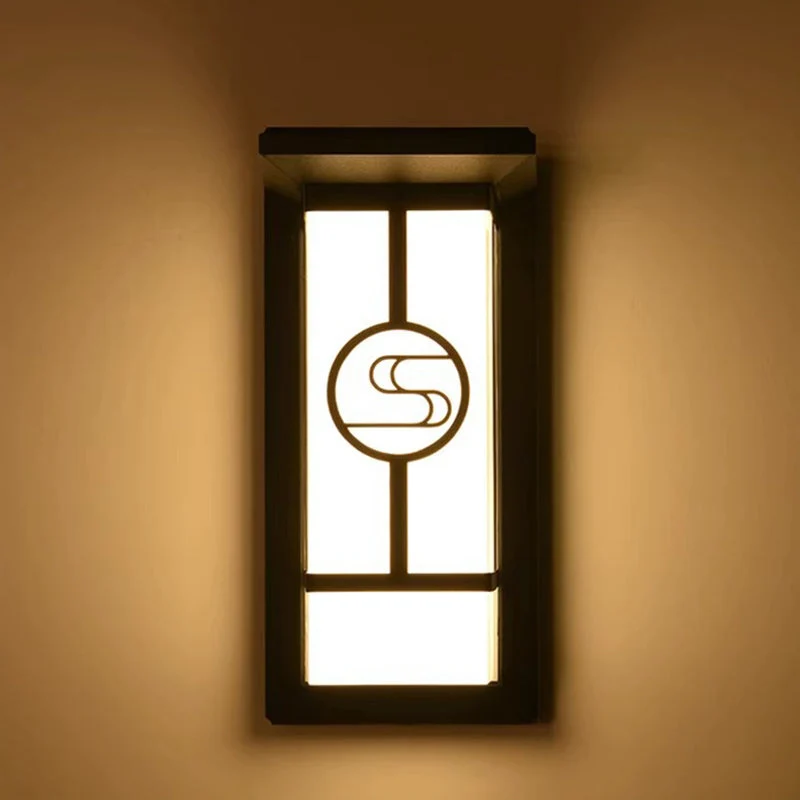 Modern Industrial Kubus Aluminium Akryl LED Wasserdicht Außen Wand Sconces Lampe Für Außenpatio | Karnz