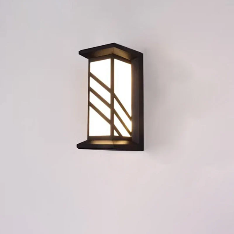 Modern Industrial Kubus Aluminium Akryl LED Wasserdicht Außen Wand Sconces Lampe Für Außenpatio | Karnz
