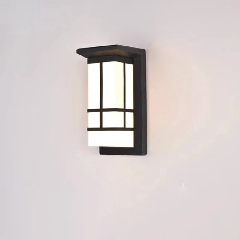 Modern Industrial Kubus Aluminium Akryl LED Wasserdicht Außen Wand Sconces Lampe Für Außenpatio | Karnz