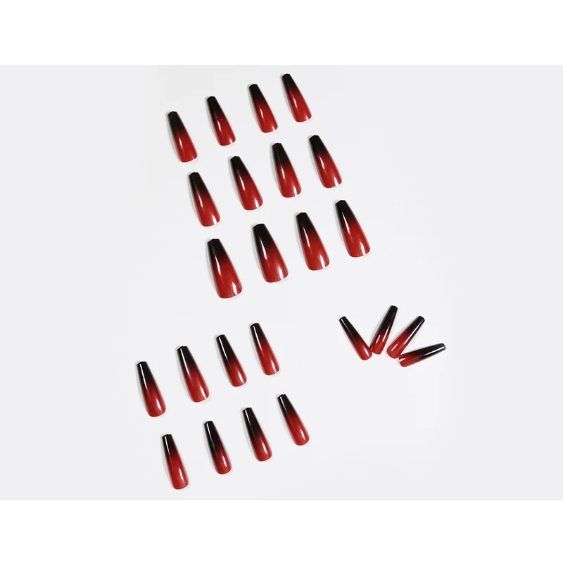 Künstliche Nagelkunst im eleganten Stiletto-Design mit glänzenden Farbverlauf Karnz