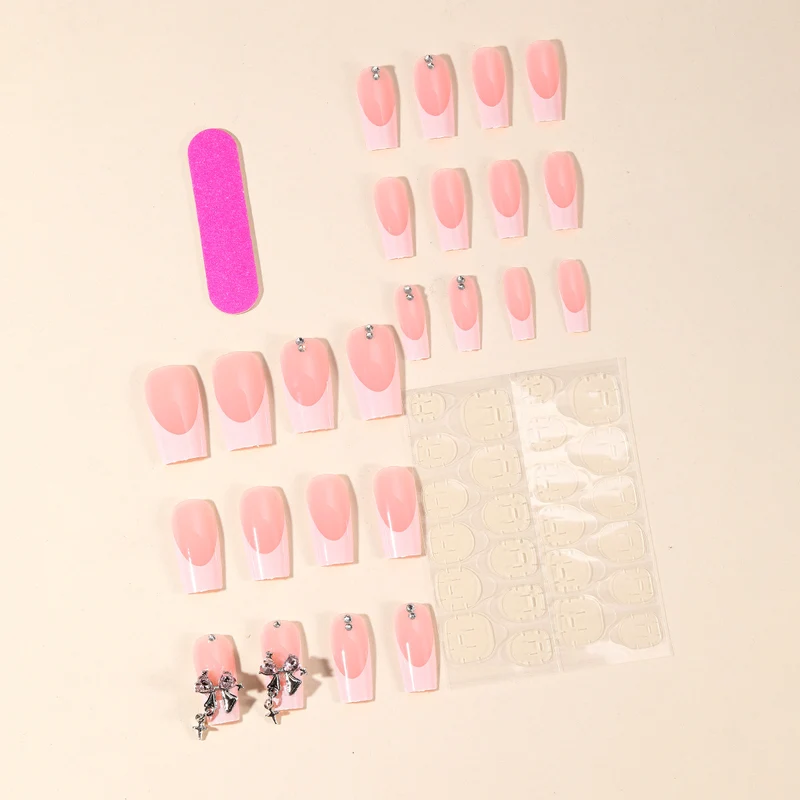 Elegantly Designed French Tip Acrylic Nail Art Stornfield