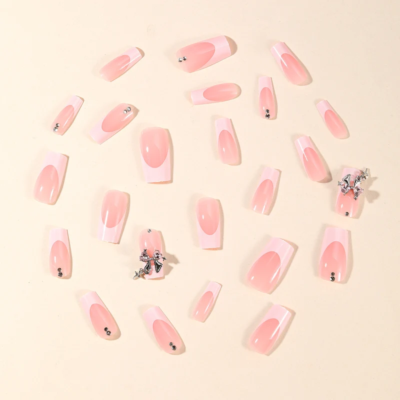 Elegantly Designed French Tip Acrylic Nail Art Stornfield