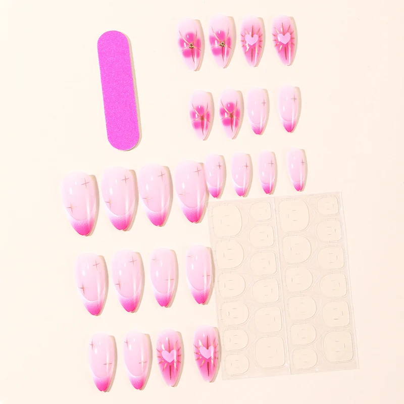 Elegant Stiletto Nail Art with Heart Designs Stornfield
