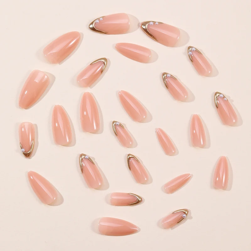 Elegant Stiletto Nail Art Extensions with Pearl Accents Stornfield