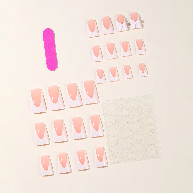 Elegant Stiletto Nail Art Extensions with Bow Accents Stornfield