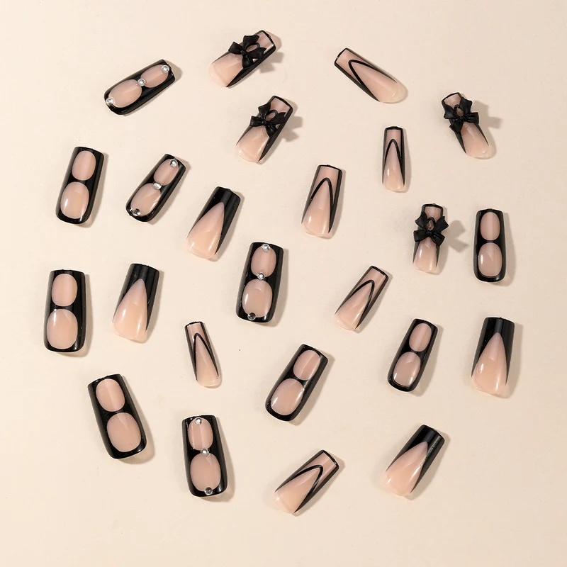 Elegant Stiletto Nail Art Extensions with Bow Accents Stornfield