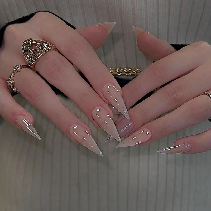 Elegant Stiletto Acrylic Nail Art Extensions Stornfield 1789713373