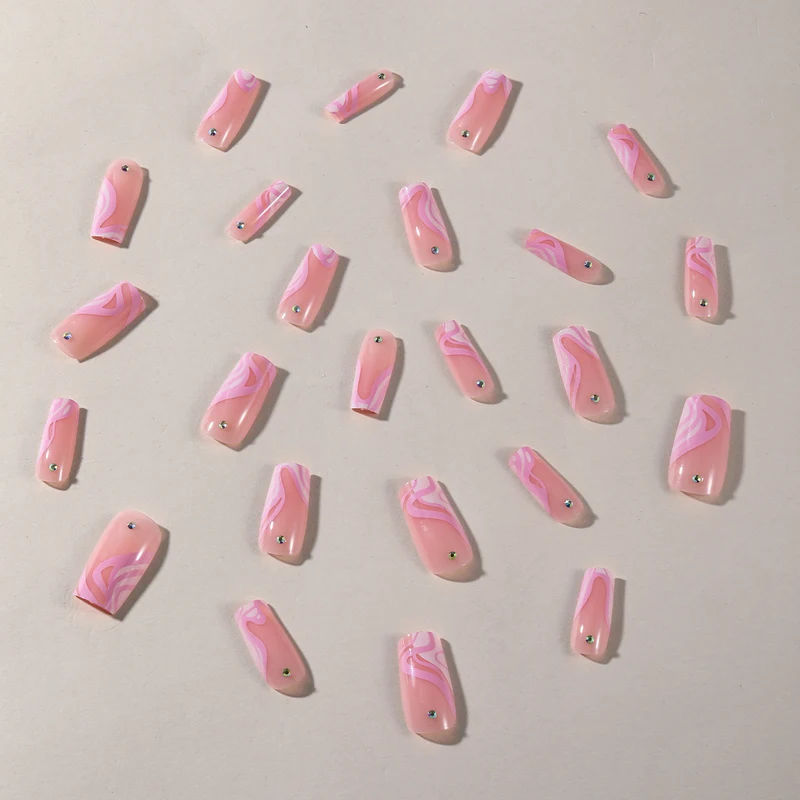 Elegant Long Acrylic Nail Art Extensions Stornfield