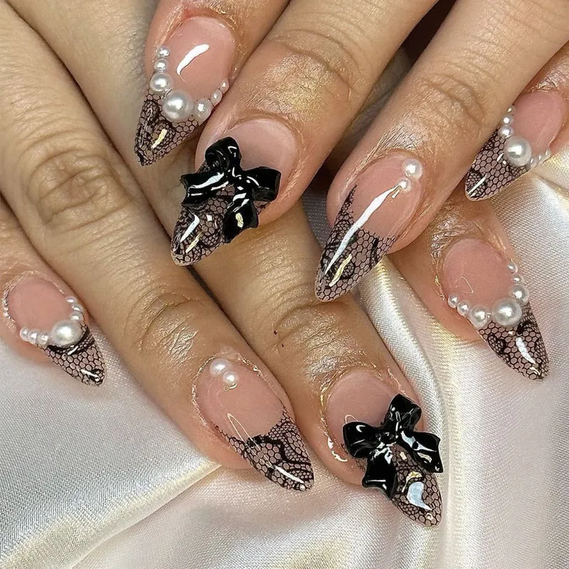 Elegant Lace Design Nail Art Stornfield