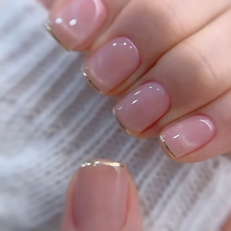 Elegant Glossy French Tip Nail Art Stornfield