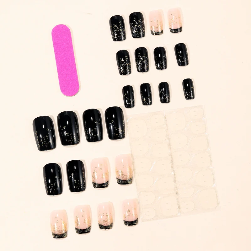 Elegant Glitter Ombre Nail Art Extensions Stornfield