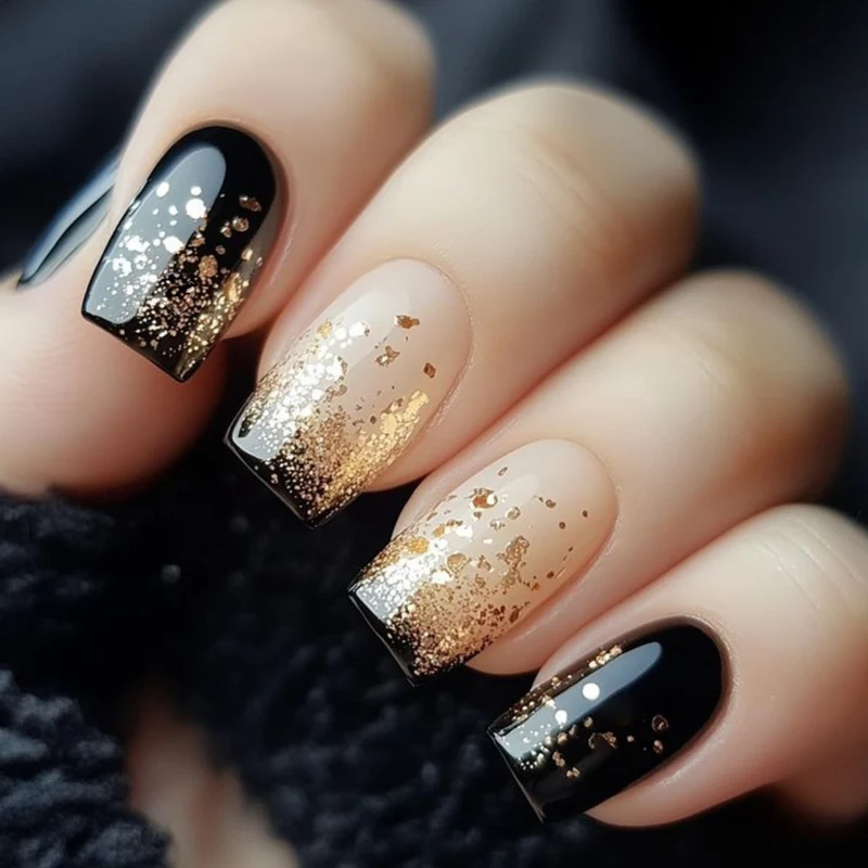 Elegant Glitter Ombre Nail Art Extensions Stornfield
