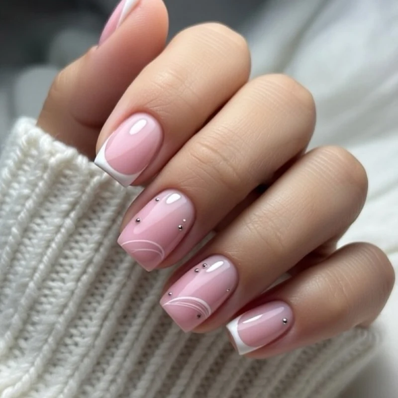 Elegant French Tip Nail Art Set Stornfield