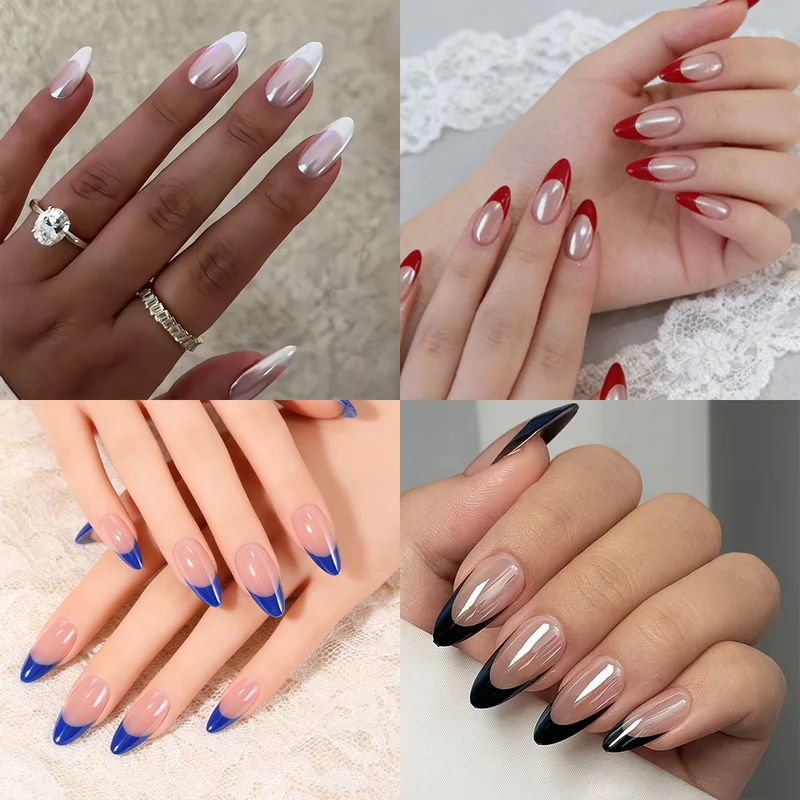 Elegant French Tip Acrylic Nail Extensions Stornfield