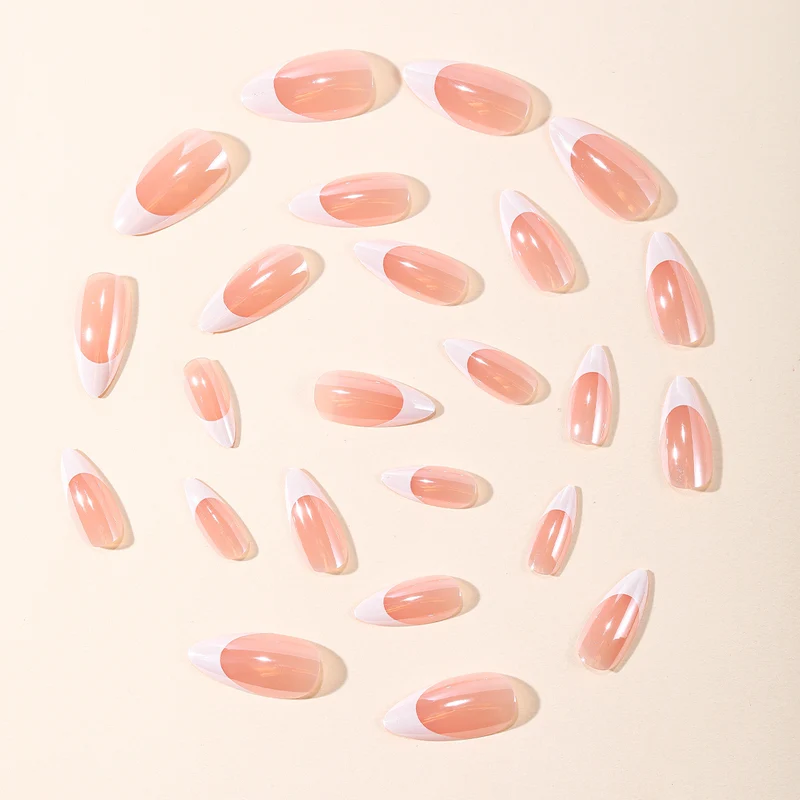 Elegant French Tip Acrylic Nail Extensions Stornfield