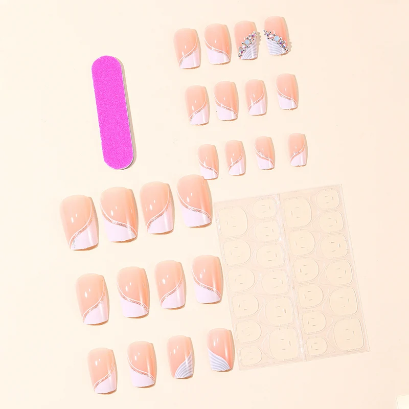Elegant French Tip Acrylic Nail Enhancements Stornfield