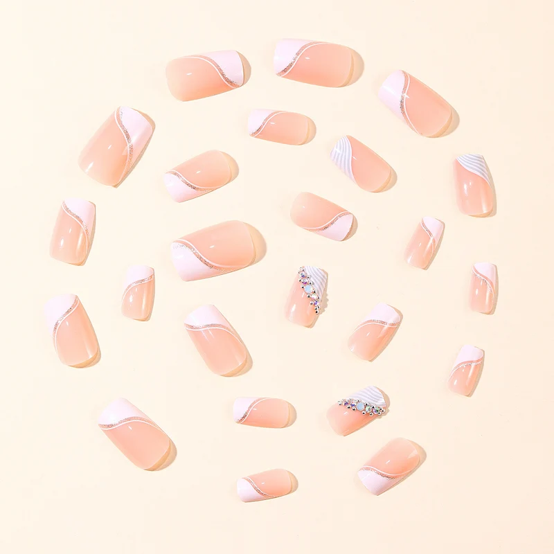 Elegant French Tip Acrylic Nail Enhancements Stornfield