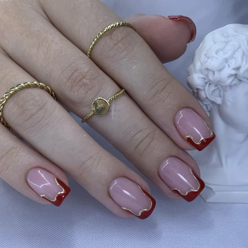 Elegant French Tip Acrylic Nail Art Extensions Stornfield