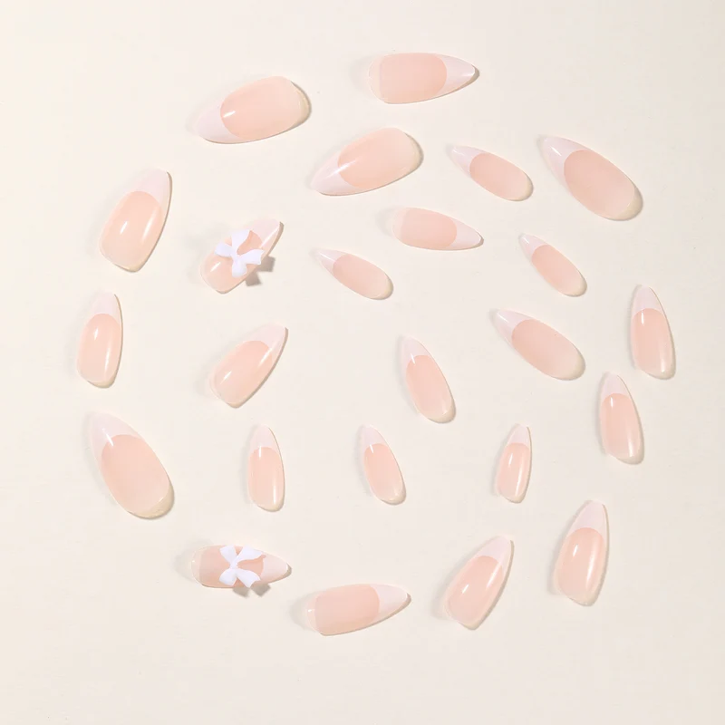 Elegant French Tip Acrylic Nail Art Extensions Stornfield