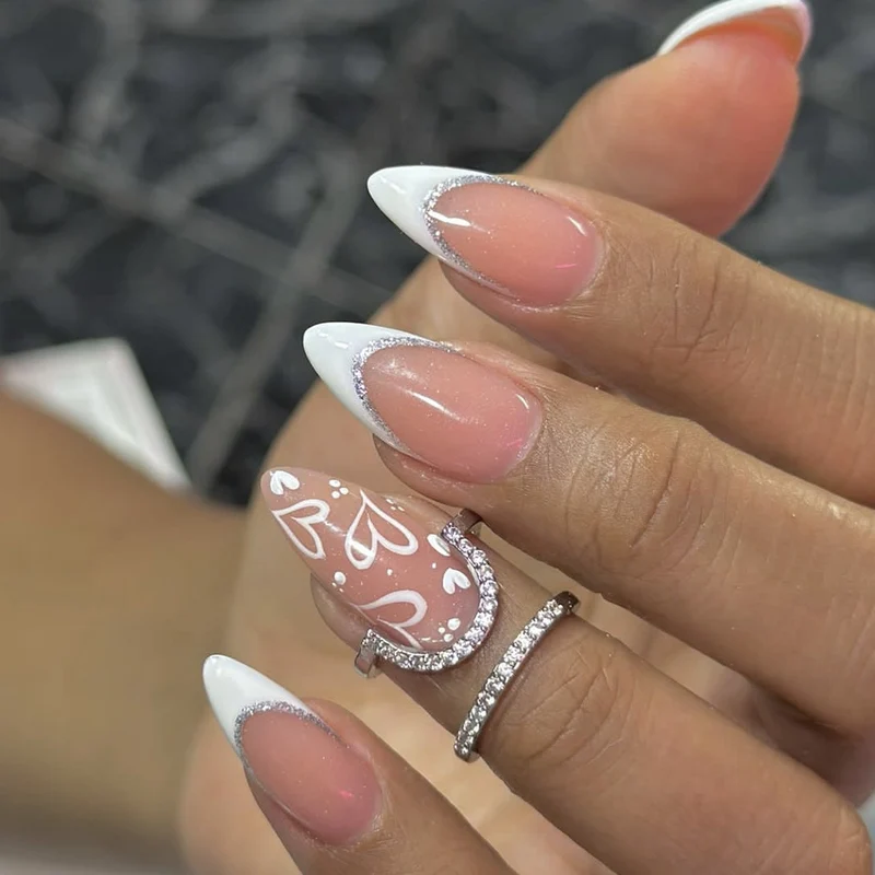 Elegant French Tip Acrylic Nail Art Stornfield