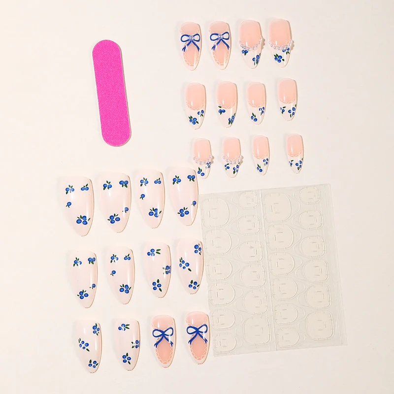 Elegant Floral Lace Tip Nail Art Extensions Stornfield