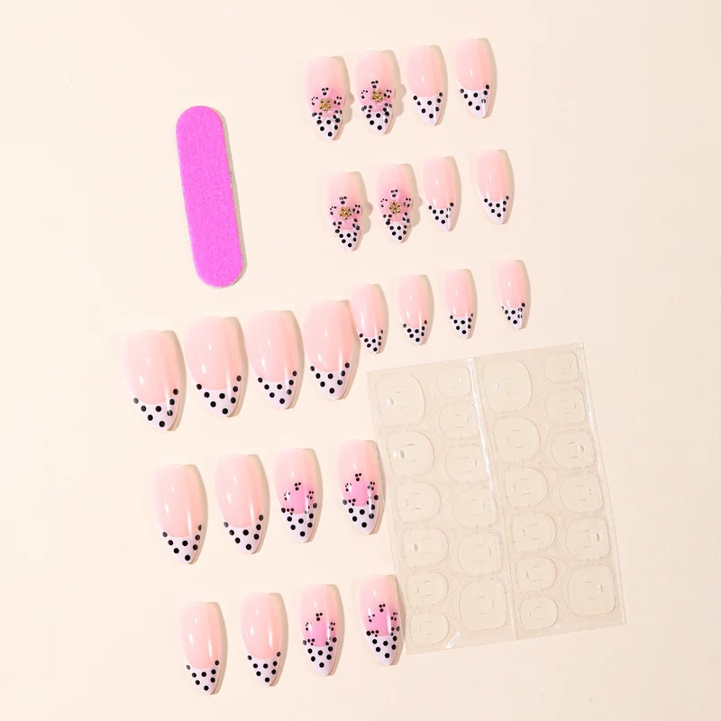 Elegant Floral Design Stiletto Nail Art Extensions Stornfield