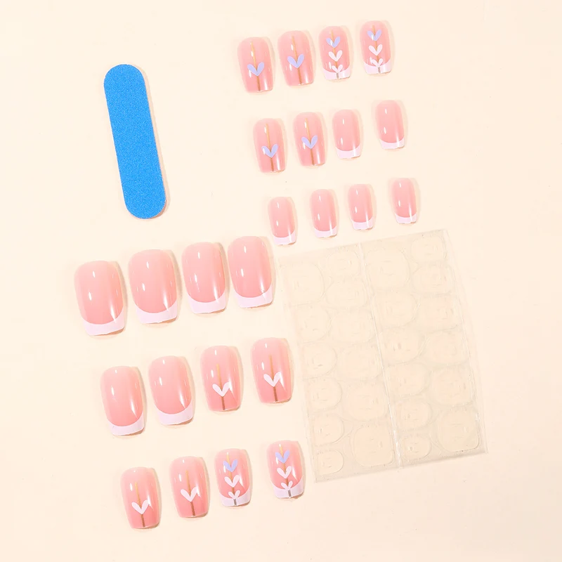 Elegant Floral Acrylic Nail Art Extensions Stornfield 1789713398