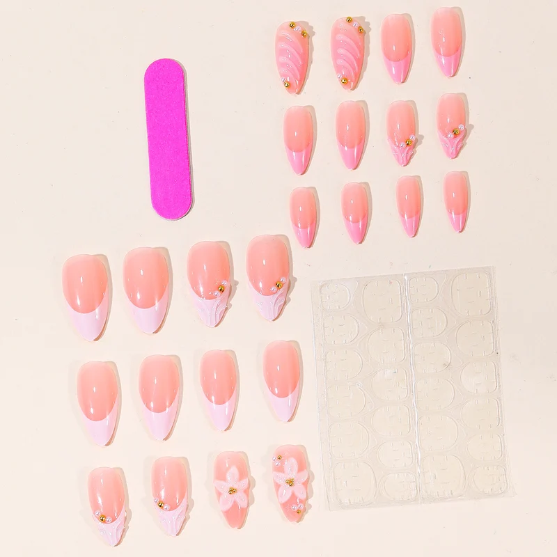 Elegant Floral 3D Nail Art Extensions Stornfield