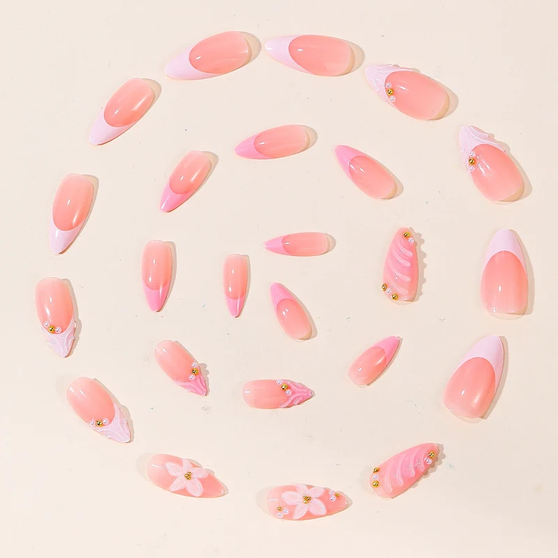 Elegant Floral 3D Nail Art Extensions Stornfield