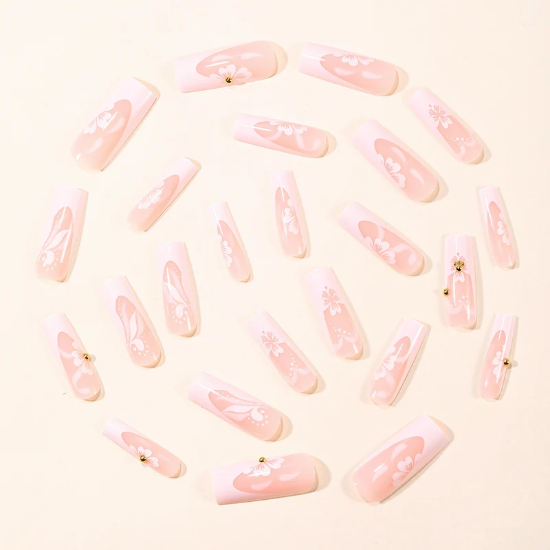Elegant Floral 3D Nail Art Extensions Stornfield 1789713260