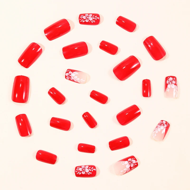 Elegant Floral 3D Acrylic Nail Art Extensions Stornfield