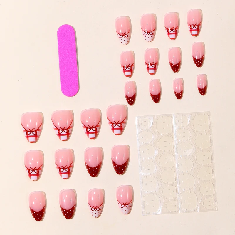 Elegant Designer French Tip Nail Art Extensions Stornfield