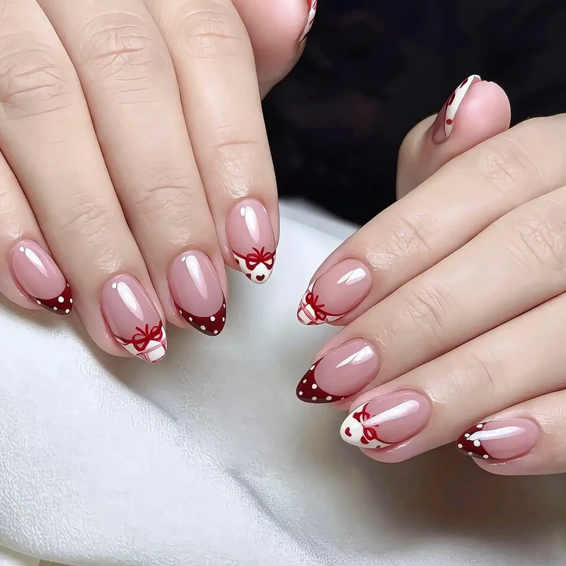 Elegant Designer French Tip Nail Art Extensions Stornfield