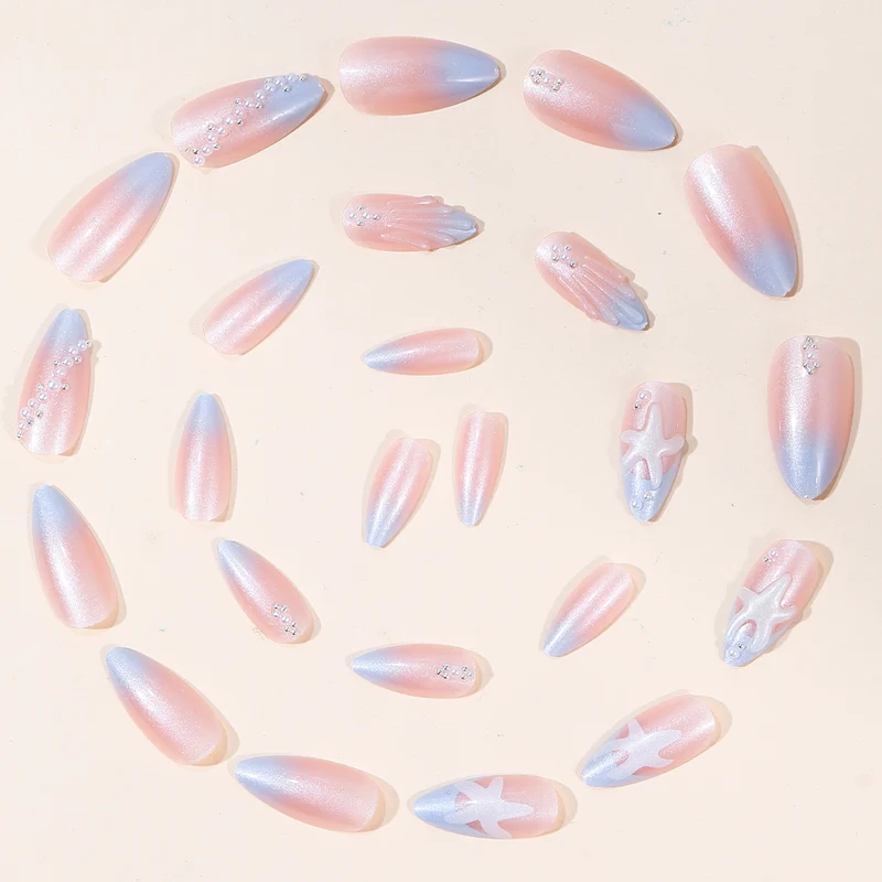 Elegant Beaded Acrylic Nail Art Stornfield