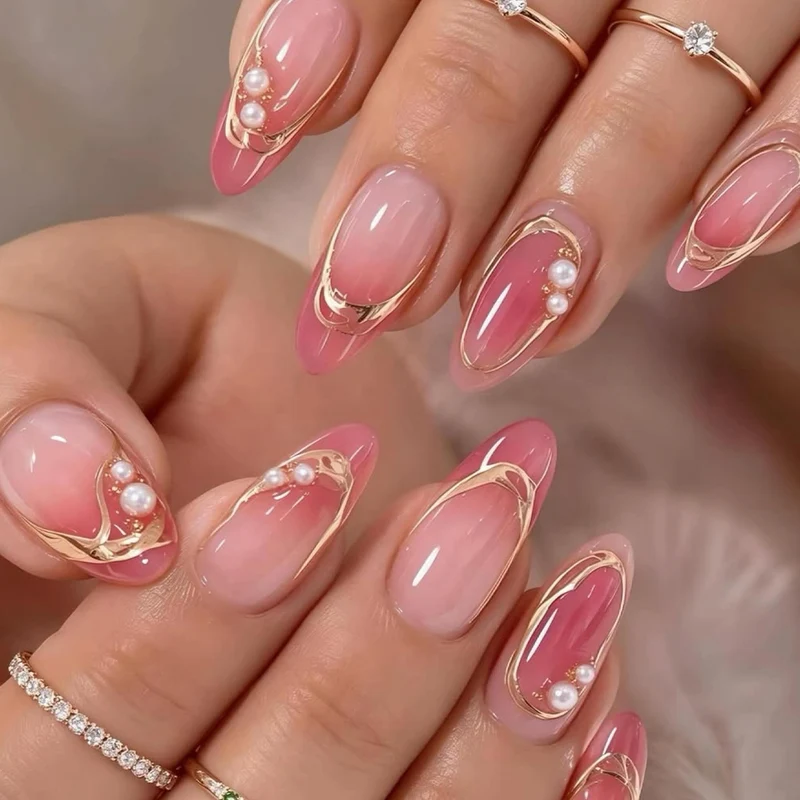 Elegant 3D Pearl Accent Nail Art Extensions Stornfield