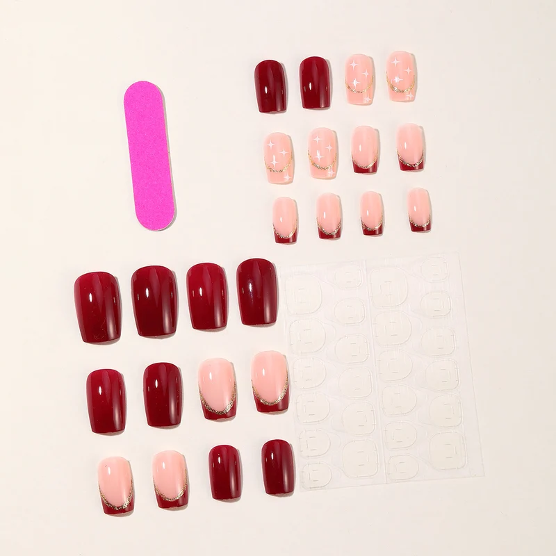 Elegant 3D Gem Accent Nail Art Extensions Stornfield