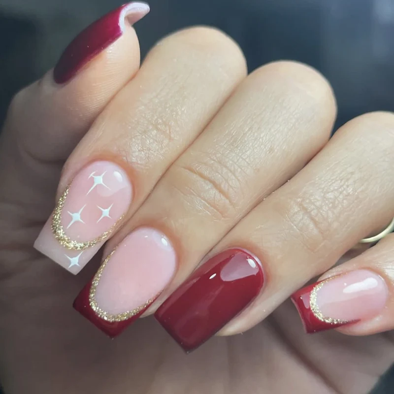 Elegant 3D Gem Accent Nail Art Extensions Stornfield