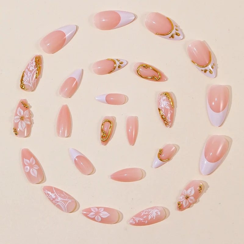 Elegant 3D Floral Nail Art Extensions Stornfield 1789713160