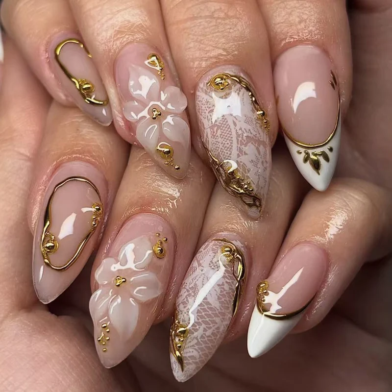 Elegant 3D Floral Nail Art Extensions Stornfield 1789713160