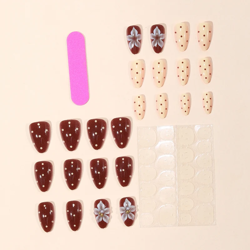 Elegant 3D Floral Accent Nail Art Extensions Stornfield 1789713235