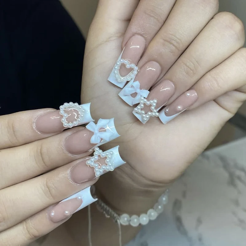 Elegant 3D Decorative Acrylic Nail Art Extensions Stornfield