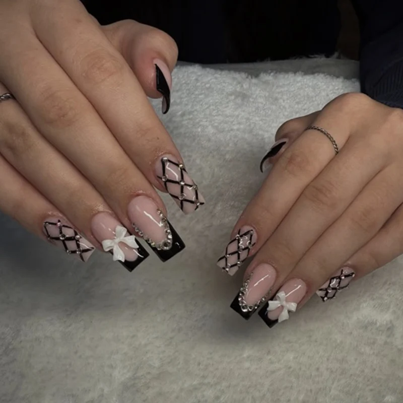 Designer Lace Acrylic Nail Art Stornfield